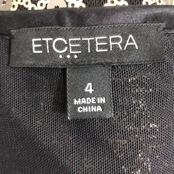 Etcetera Sequin V-Neck Top 4 NWT - Picture 7 of 10